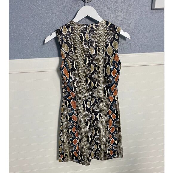French Connection Snake print Sleeveless Shift Mini Dress Size 0 - Picture 4 of 9